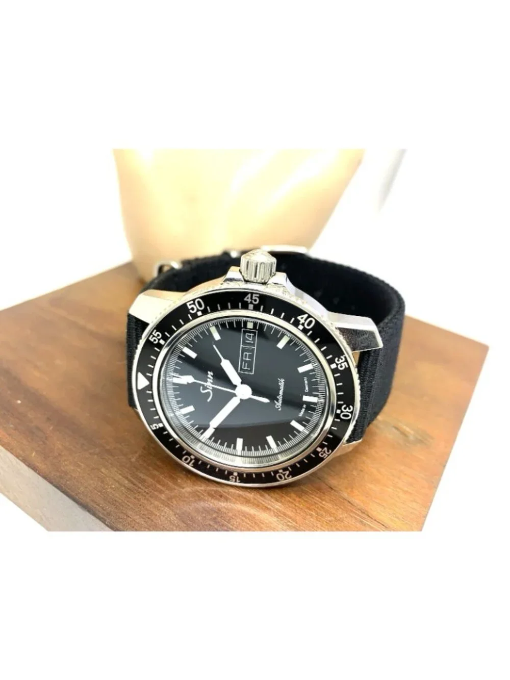 Sinn Men's Watch 104.2791 Swiss Automatic Black Dial Day Date Nylon Strap 41mm